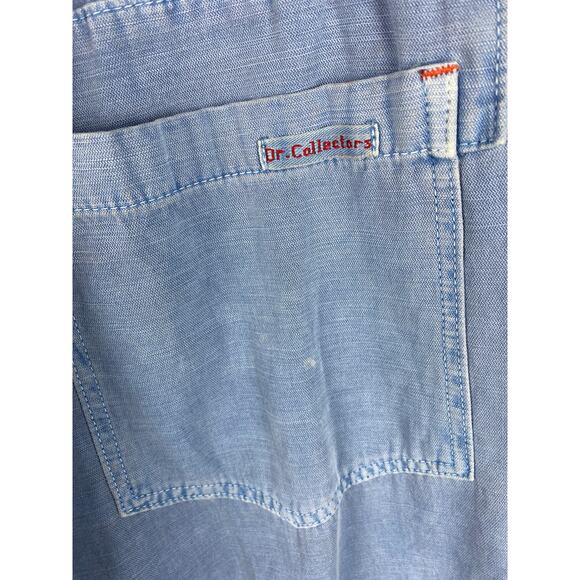 Dr Collectors Teddy Forever Pants Sz Large Blue Linen/Cotton Harem Slouchy - Picture 8 of 10